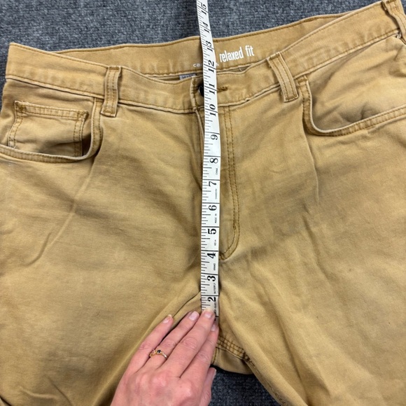 CARHARTT Men’s Relaxed Fit Rugged Canvas Work Utility Pants Hickory Camel  36x30 - Picture 6 of 8